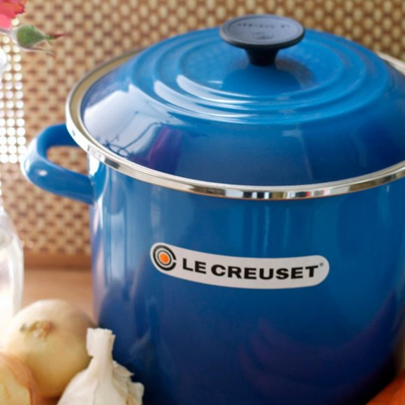 Le Creuset Other - Le Creuset Cobalt Blue Stock Pot with Lid 6 Quart